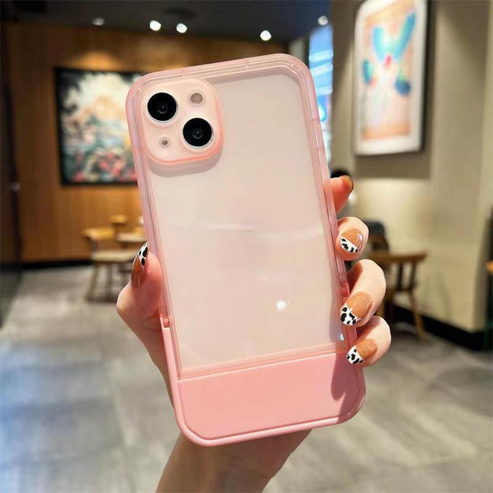Роскошный чехол-подставка-кронштейн для iPhone 15 11 14 12 13 Pro Max X XR XS Max 14 15 6 6S 7 8 Plus SE 2020 2022 прозрачный мягкий чехол