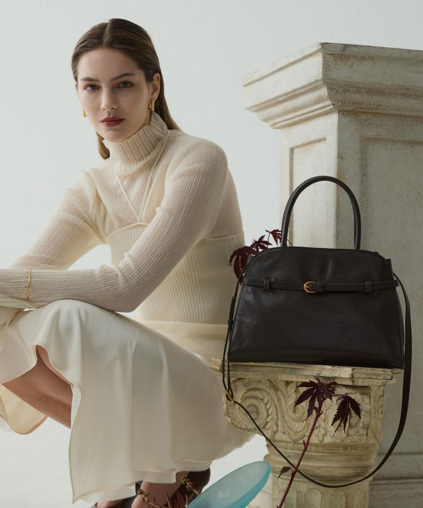 Ecoe E.C.O.E Heritage Buckle Bag - Chestnut Brown