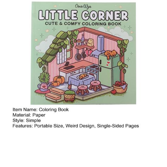 Раскраска Портативный размер Симпатичный странный дизайн Односторонние страницы Печать книги с высоким разрешением Разнообразный