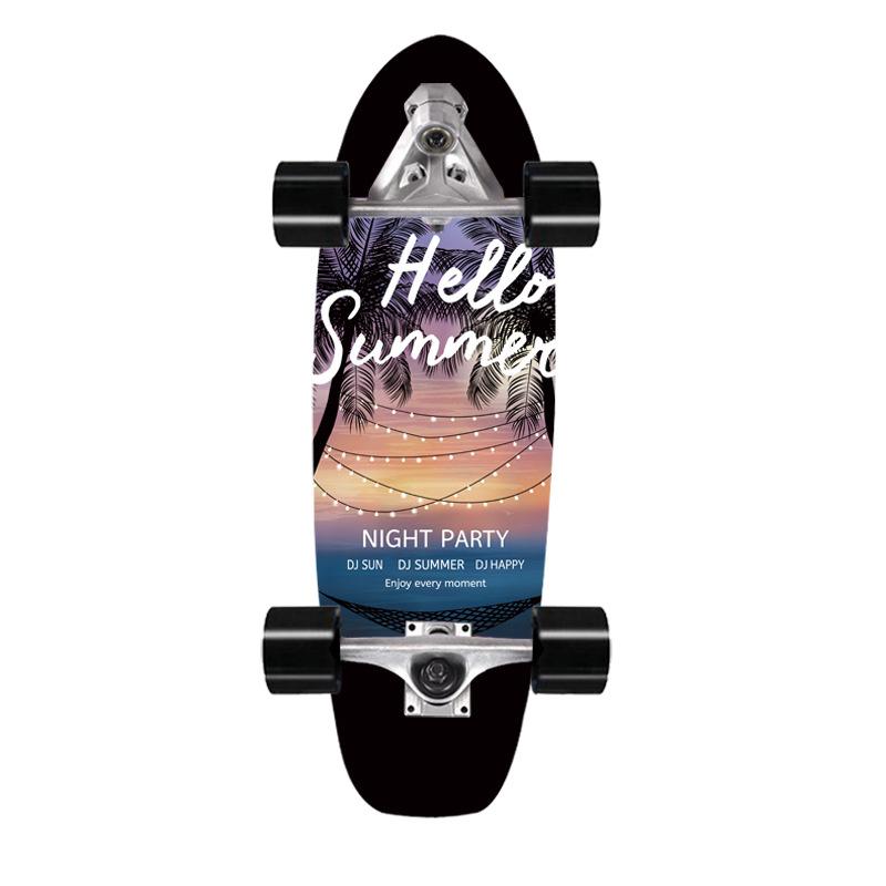 Скейтборд для сёрфинга на суше, мост, клен, имитация сёрфинга, лыжная тренировочная доска 76 см, сёрф-скейт на суше, доска для сёрфинга на суше