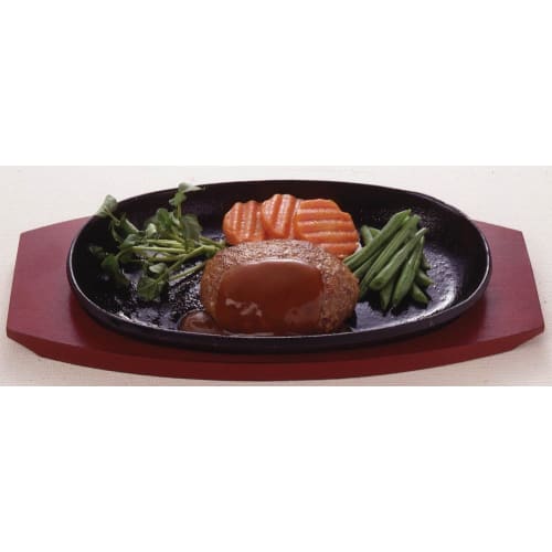 Ikenaga Iron Works Steak Plate and Hamburger Plate Set of 2, Iron Plate