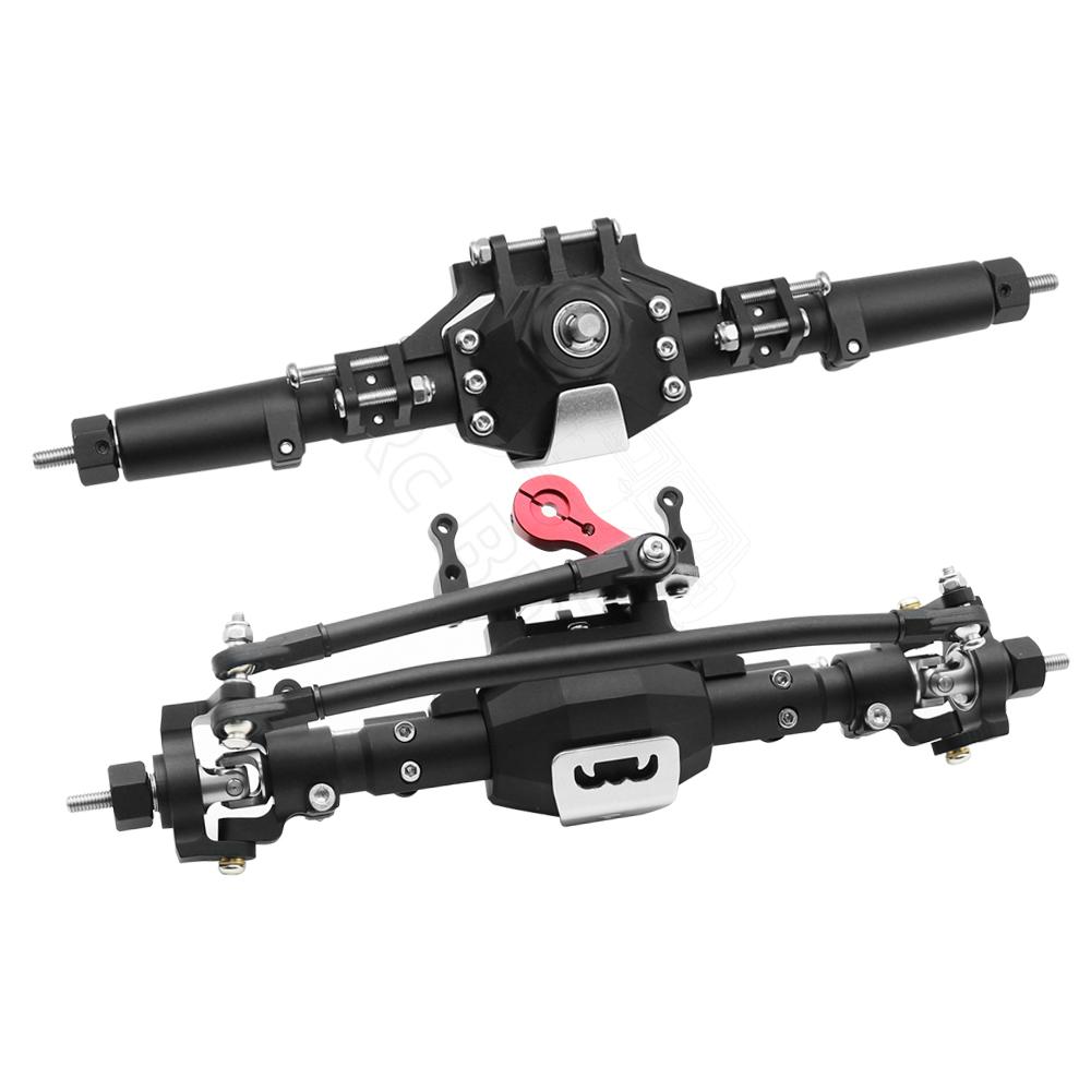 Полный передний и задний мост из алюминиевого сплава в форме ромба с ЧПУ для 1/10 RC краулера Axial SCX10 II 90046 90047