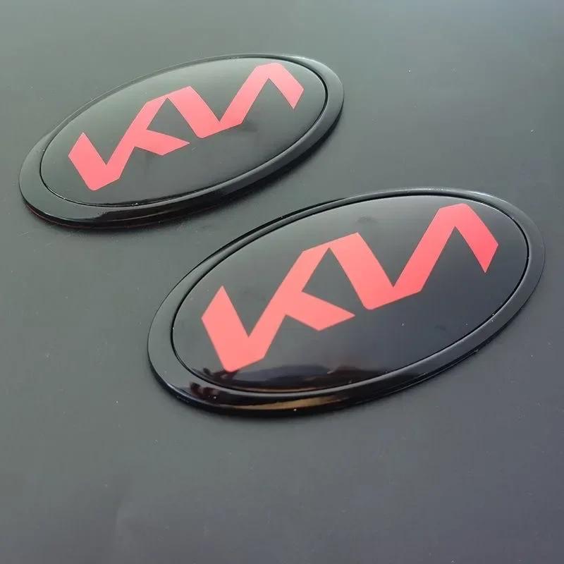 RXEC6 Car Front Hood Emblem Rear Trunk Badge for KIA sportage ceed sorento cerato optima picanto rio soul k3 k5 stonic Sticker fitting