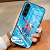 Чехол для телефона Samsung S25 Edge Ultra S23 S22 S21 S20 Ultra Plus S24 Fe A54 A53 A25 со стеклянной крышкой, дизайн: Лыжи Снег Сноуборд Лыжи