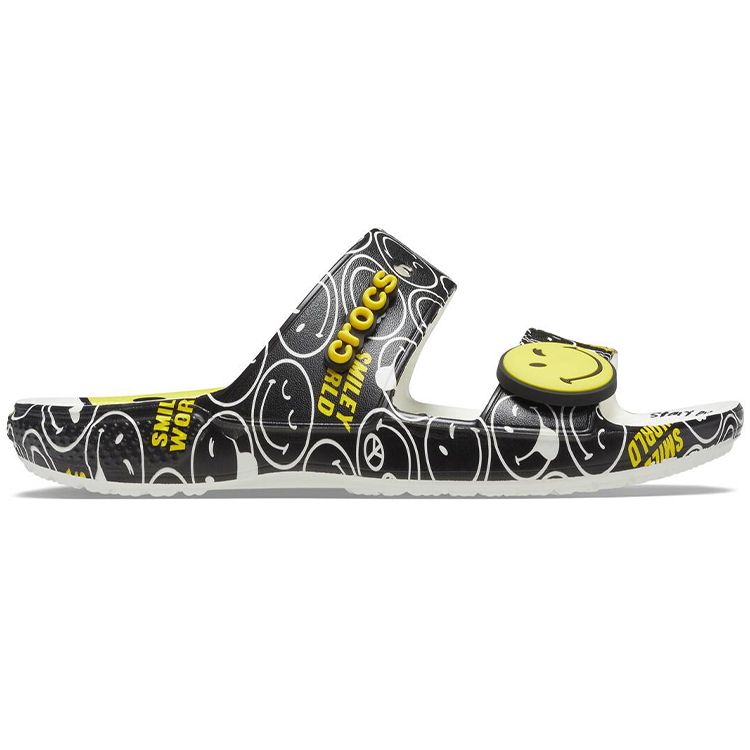 Crocs SmileyWorld x Classic Sandal Черно-белые мужские кроссовки Мульти 207207-94S