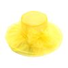 Women's Organza Church  Fascinator Bridal Tea Party Flower Wedding Hat Large Rim Basin Cap