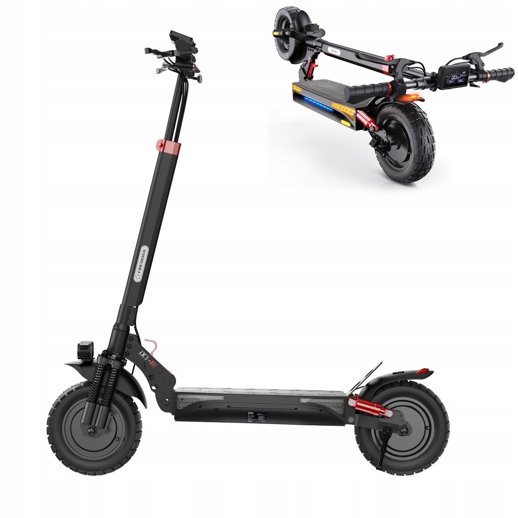 Электросамокат до 120 кг! Электросамокат iScooter iX3-DZ, 30-40 км, 800 Вт, Складной