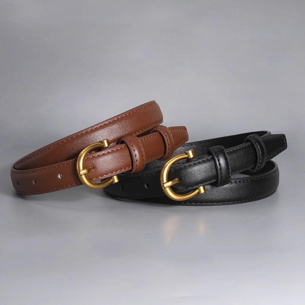 Jeans Decor Pu Waistbands Thin Trouser Decoration Retro Women Belt  Daily