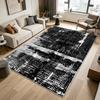 Black White Minimalism Abstract Solid Carpet Modern Living Room Large Area Bedroom Rug Non-slip Easy Clean Study Store Floor Mat