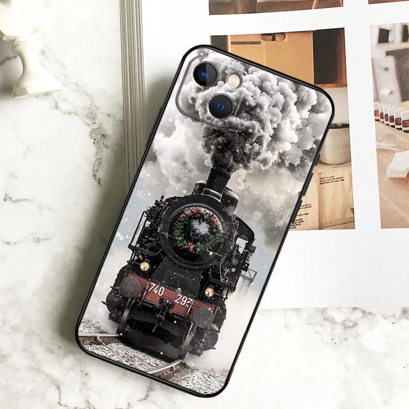 Чехол для телефона с изображением паровоза для iPhone 17 16 15 14 13 11 12 Pro Max Plus 12 13 Mini 16e 17 Air Cover Coque