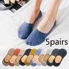 10 Pieces = 5 Pairs of Spring and Summer Women's Socks Solid Color Fashion Wild Shallow Mouth