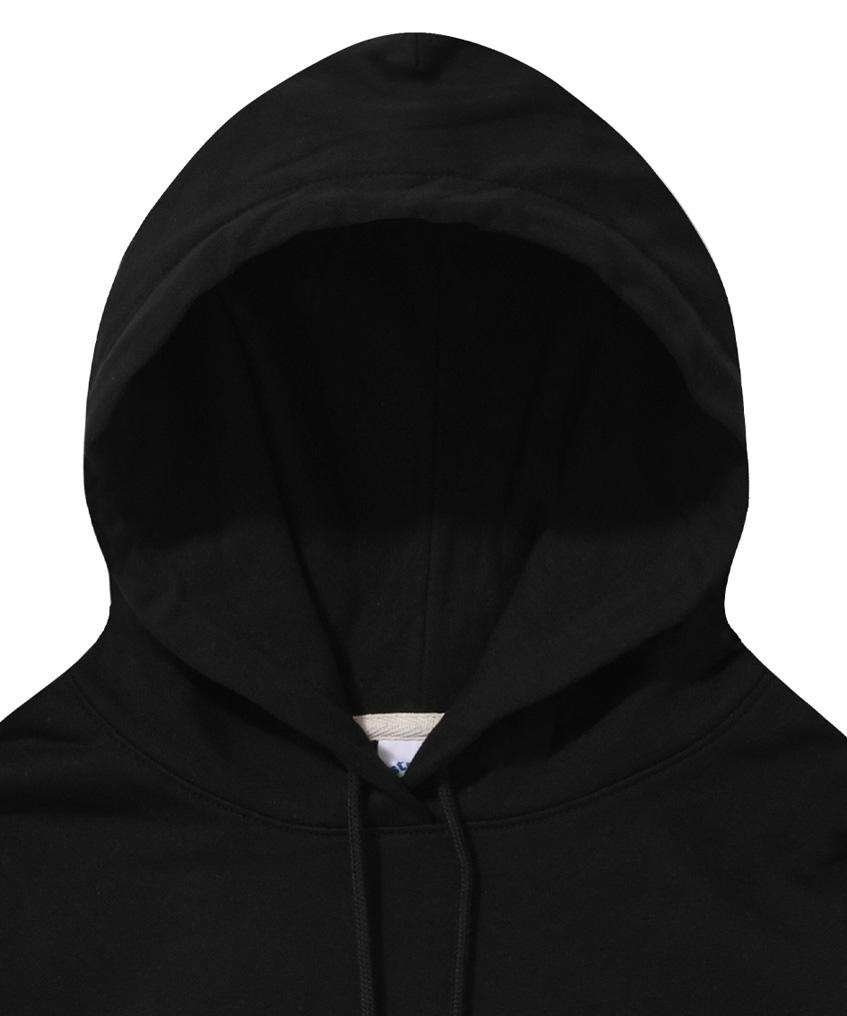 [M~4XL] Худи полуоверсайз на весь день_Черный