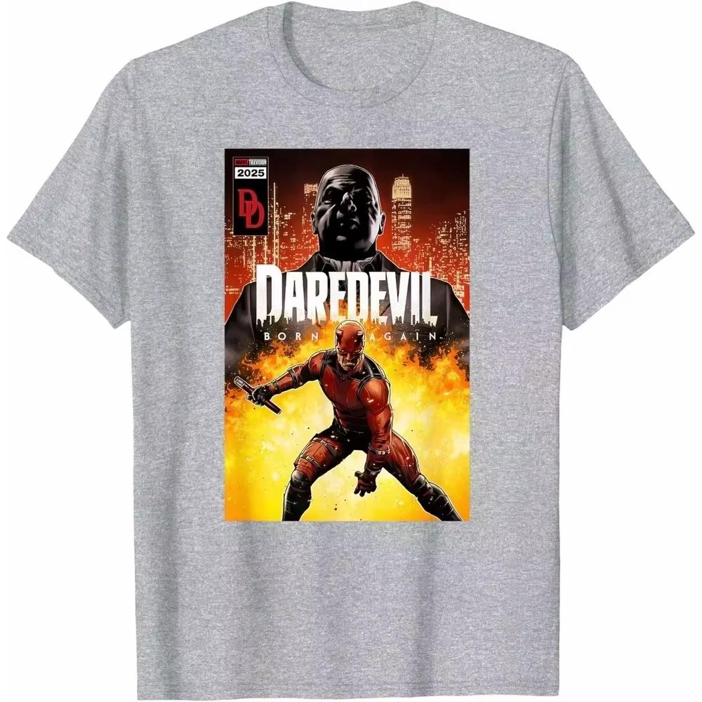 2026 Summer Daredevil Marvel TShirt Gothic Summer Unisex Short Sleeve Heavy Cotton Crew Neck Streetwear Top for Him  Her