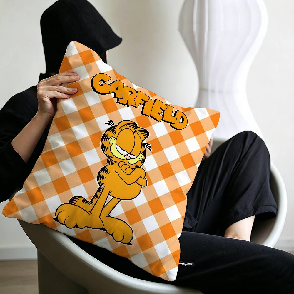 Cartoon garfield Cute cat Pillow Cushion Cover Pillowcase Living Room Sofa Home Decor Customized