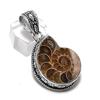 Ювелирный кулон из натурального аммонита из ископаемого драгоценного камня 925 пробы из серебра 1,85 дюйма Y5I68