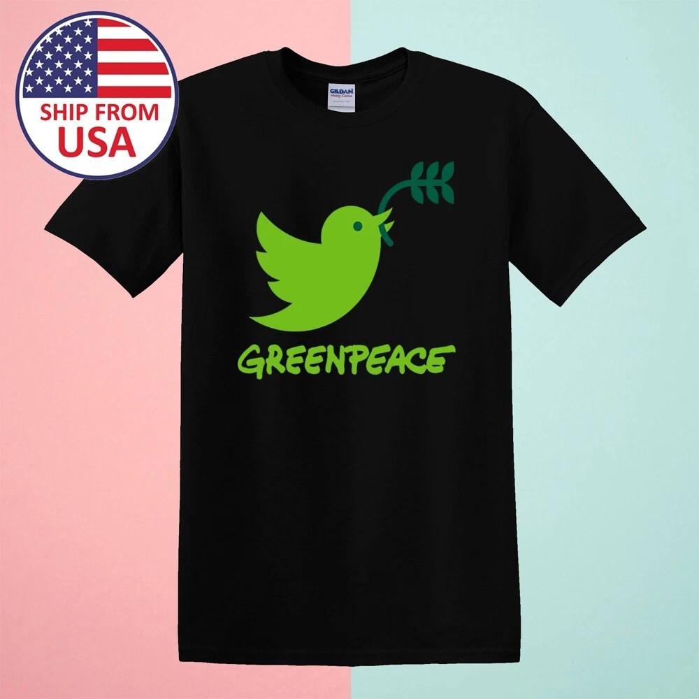 Greenpeace Men's Black Size S-5XL