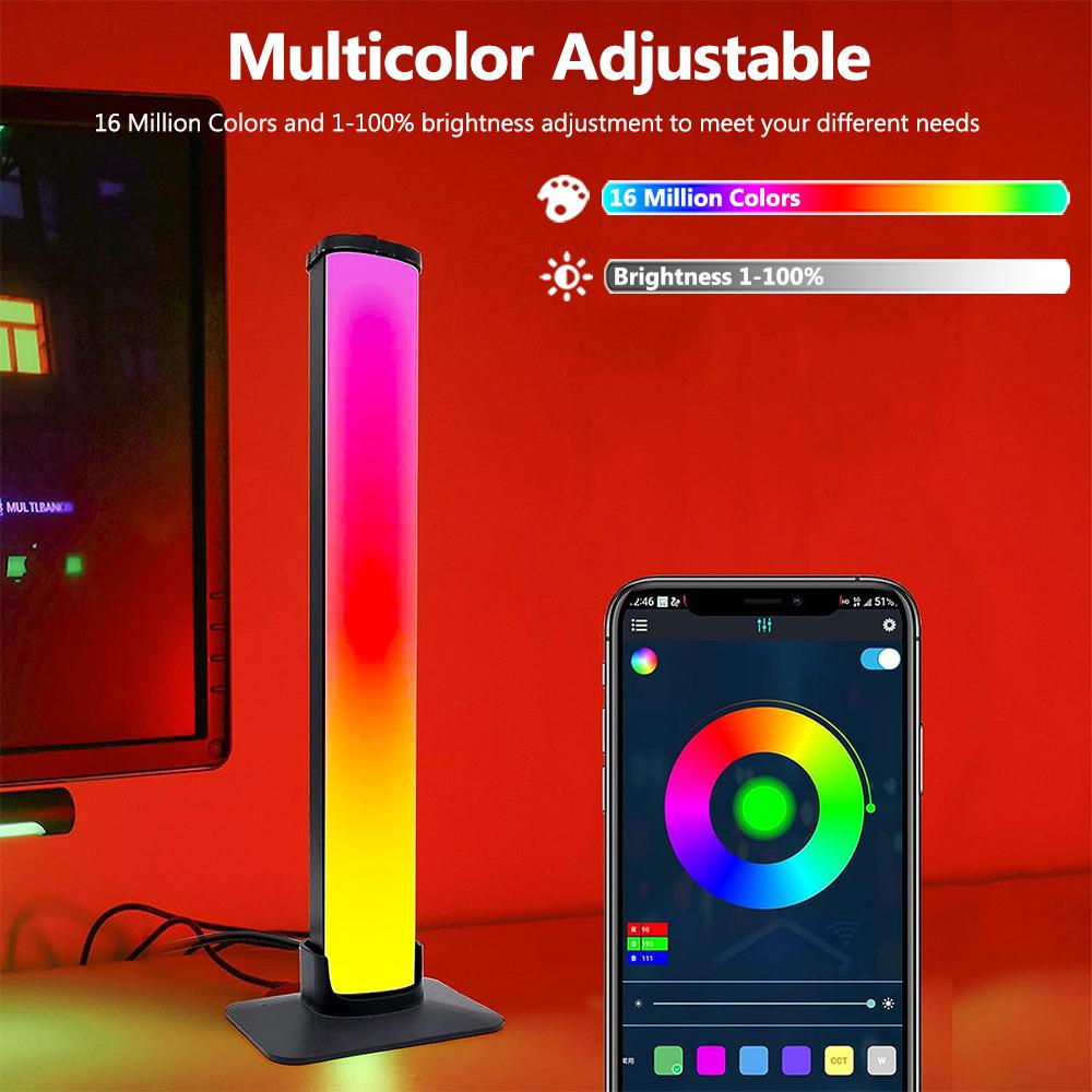2X Smart RGB светодиодные полосы, меняющие цвет, музыкальная ТВ-подсветка, игровая лампа Ambient