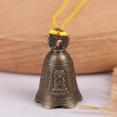 1 шт. антикварный колокольчик, китайская мини-скульптура, колокольчик Будды Гуаньинь для молитвы, колокольчик Шуй Фэн