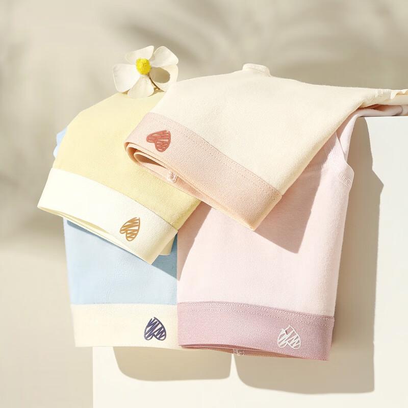 Fenteng Girls' 2025 Cotton Breathable Mid-Waist Briefs (4-Pack)