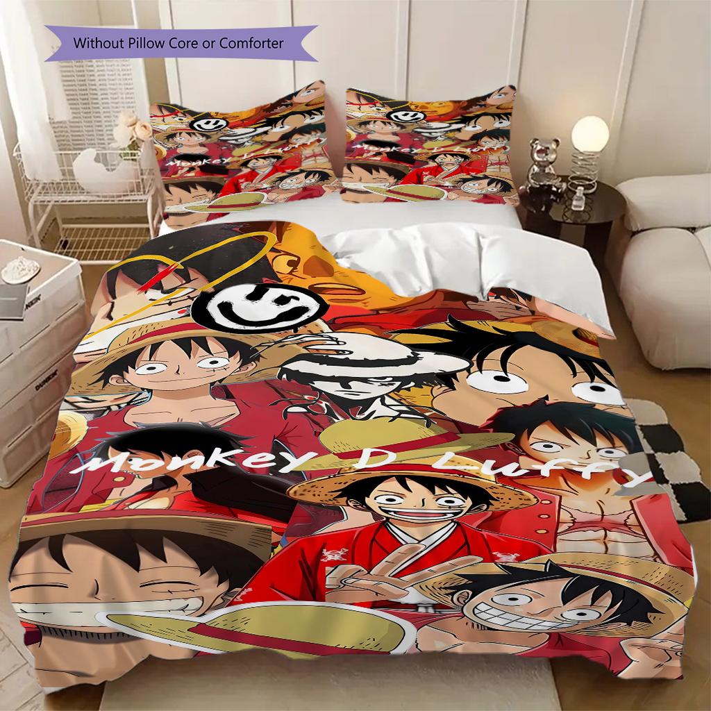 One Piece Anime Soft and Comfortable Duvet Cover, Children's Bedding Set Gift, Various Sizes Available LXR153