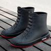New fashion trend rain shoes men's short tube outer wear waterproof shoes couple's non-slip rain boots rubber shoes summer