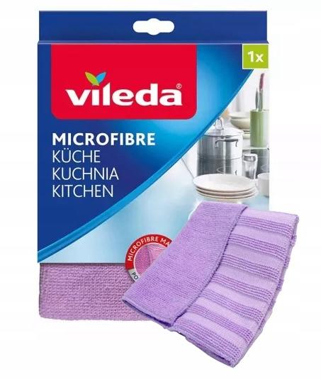 Vileda Microfibre Kitchen Cloth 2 In 1 With Microfibre Purple 1 Pc