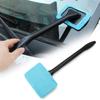 Набор щеток для мытья окон автомобиля, инструмент для чистки лобового стекла из микрофибры, стеклоочиститель для мытья салона автомобиля, длинная ручка, многоразовая тканевая накладка