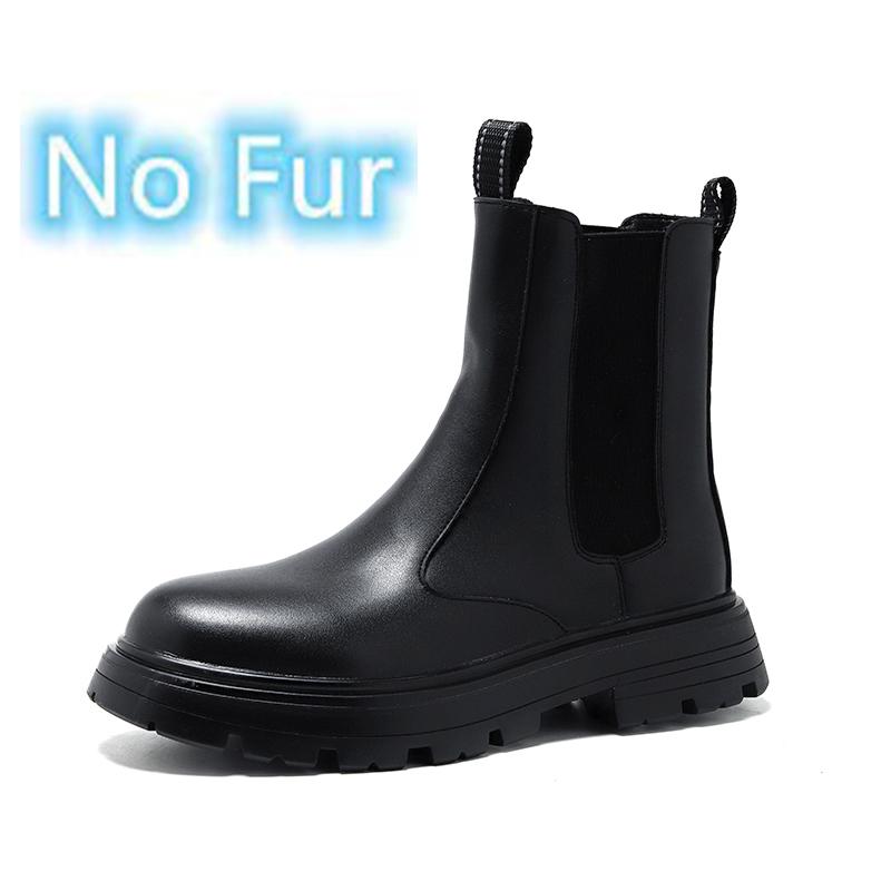 Мужские ботинки Челси Модная обувь Ботинки для отдыха на открытом воздухе без застежек Мужская обувь Удобные зимние ботинки ручной работы Зимние ботинки для мужчин Мотоциклетная обувь