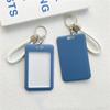 Ins Solid Color ID Card Holder Student Bus Card Case Badge Cards Cover Women Credit Card Holder with Hand Rope Lanyard