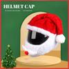 Christmas Motorcycle Full Helmet Plush Cover Creative Santa Claus Motorcycle Helmet Hat Outdoor Personalized Ride Christmas Gift