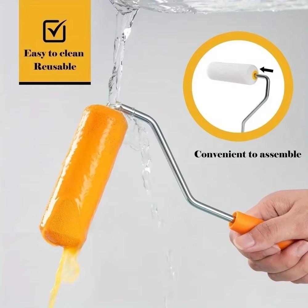 High-Density Paint Roller Sleeves Dense Bristles Sponge Roller Art Set For Doors