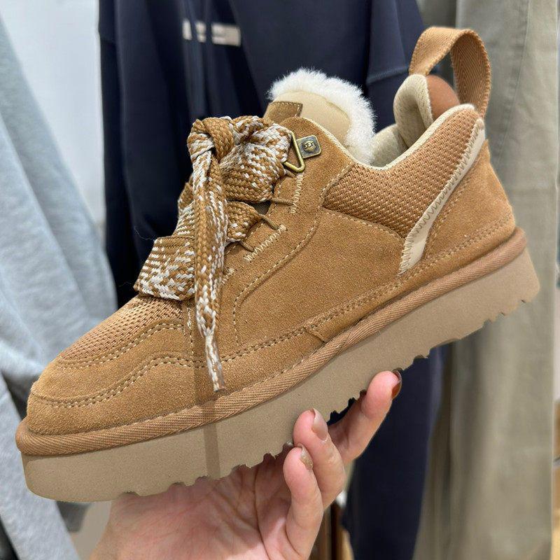 Женские зимние ботинки Henan Sangpo на толстой подошве, с меховой подкладкой, из коровьей кожи