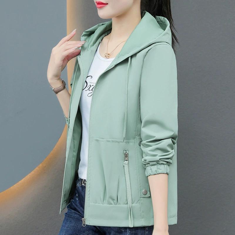 Весенне-осенняя куртка с капюшоном, весенний тонкий повседневный универсальный топ