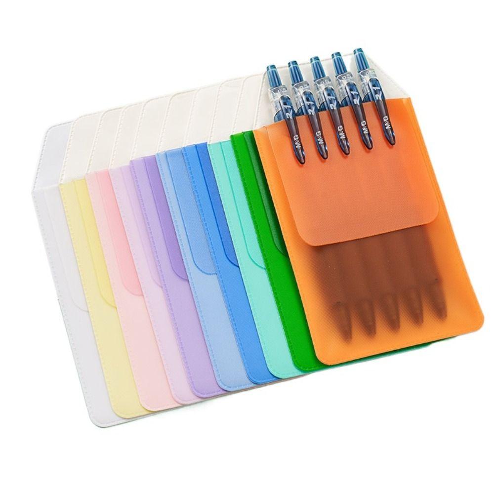 10Pcs/set Multi-color Nurse Pen Pocket Leak-Proof Pen Insert Pouch PVC Pencil Case Office