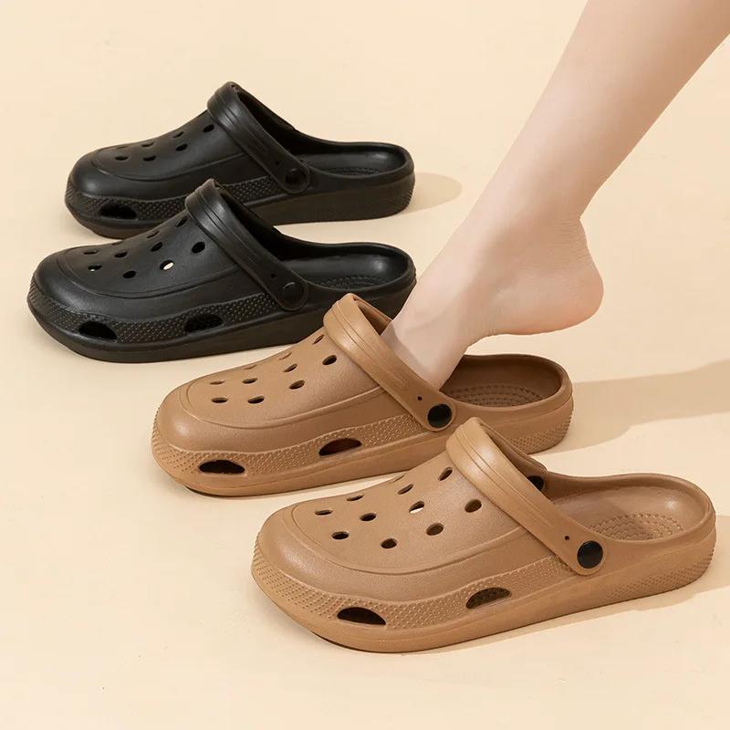 Туфли с дырочками женские верхние тапочки женская летняя домашняя обувь женская пара тапочки из ЭВА мужская обувь сандалии женская обувь