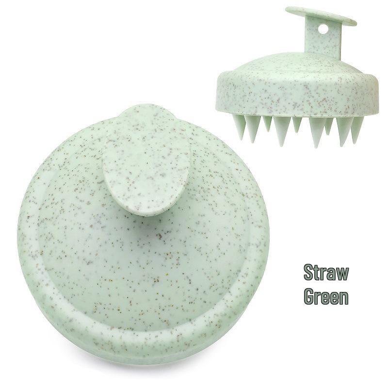 Экологичный массажер для кожи головы из пшеничной соломы: Мягкая резиновая щетка для шампуня для мужчин и женщин