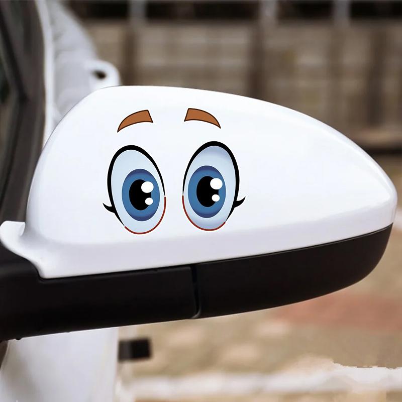 Глаза мультфильм забавные наклейки для глаз на автомобиль виниловая наклейка водонепроницаемые украшения автомобиля наклейки