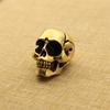 Solid Heavy Brass Skull Head Ornament Table Figurines Decorations Copper Punk Hip Hop Home Decors Accessories Bronze Miniatures
