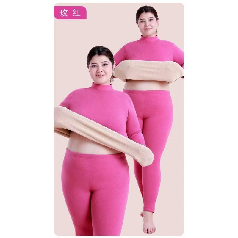 Womens Thermal Underwear Set Fleece Lined Winter Warm Base Layer Plus Size