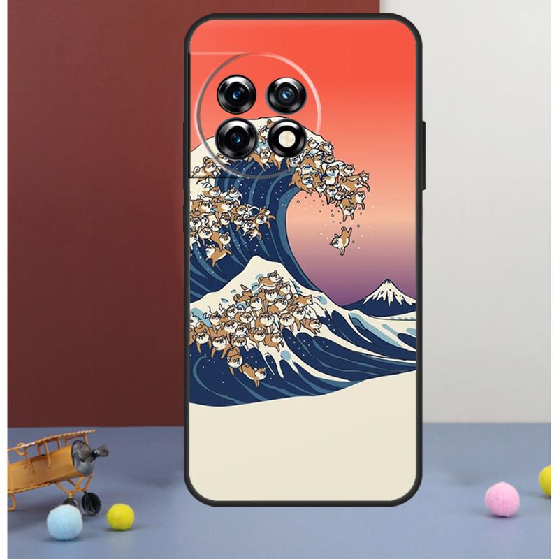 Shiba Inu Cute Cartoon Art Cover For OnePlus Nord CE 4 2 3 Lite N20 N30 9 10 Pro 8T 9RT 10T 11 OnePlus 13 12 R Case