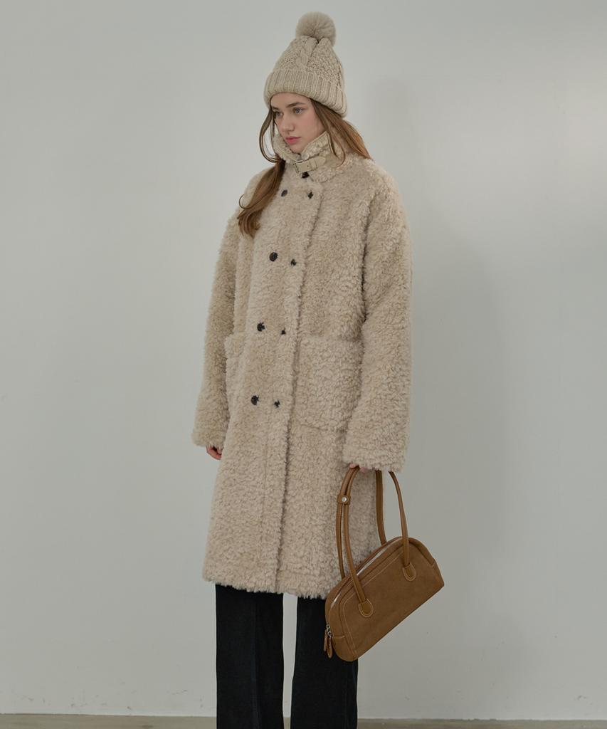 SLOWLOLLI Moi Shearing Mustang Coat - Beige