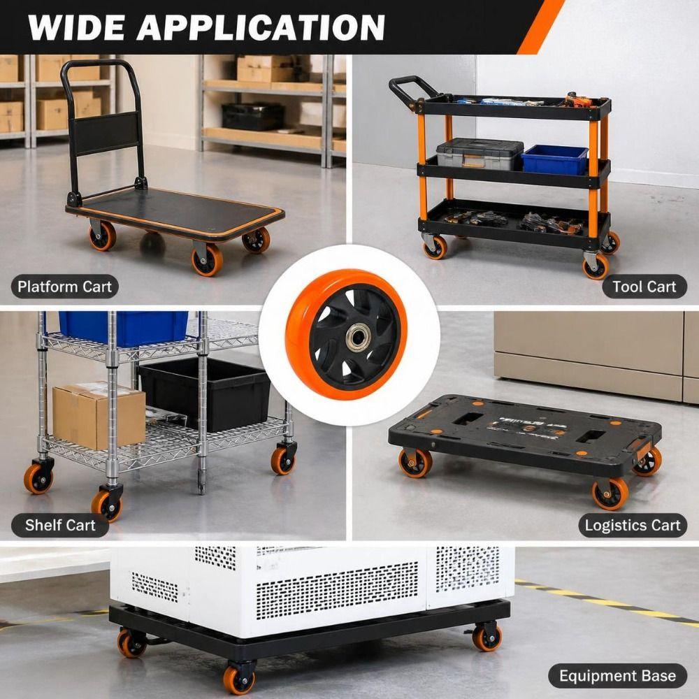 High Load Capacity Trolley Wheel Double Bearings Replacement Wheel Heavy Duty Application