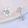 Элегантные серьги-пусеты в виде снежинок с цирконами для женщин - Модные украшения на рождественскую тематику