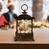 Christmas Lantern with Snow Globe and Music Box for Holiday Decor