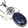 Pendant Sodalite Gemstone Handmade Gift For Her Ethnic Silver Jewelry 2.75"