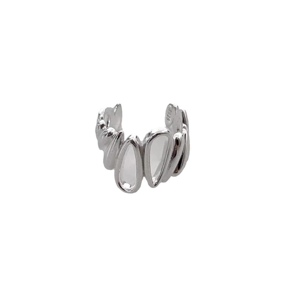 ANENJERY Геометрическая линия полые нерегулярные капли воды открытое кольцо ретро простое модное кольцо ювелирные изделия подарок