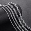 18K Gold Stainless Steel Twist Chain Necklace for Men - Trendy Hip-Hop Style
