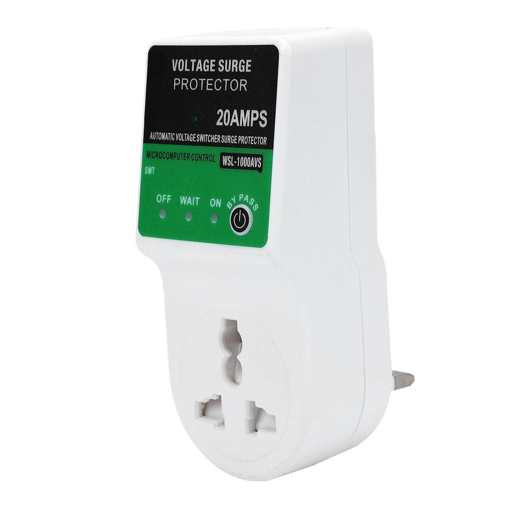 20A Voltage Protector Outlet Over Under Voltage Protective Device for Home Appliances 3 Prong Socket UK Plug