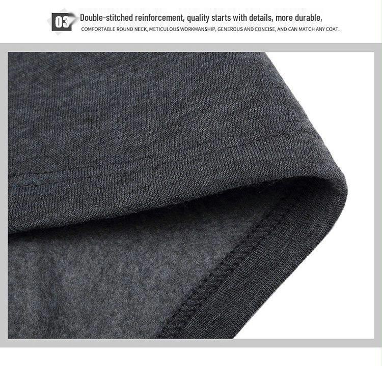 Мужской теплый комплект термобелья на флисовой подкладке: Хлопковый свитер базовый слой и толстые брюки для осени/зимы