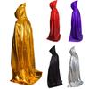 Halloween Cloak Shiny Hooded Solid Color Full Length Men Women Kids Adults Wizard Death Cosplay Cape Masquerade Costume Party Prop Supplies